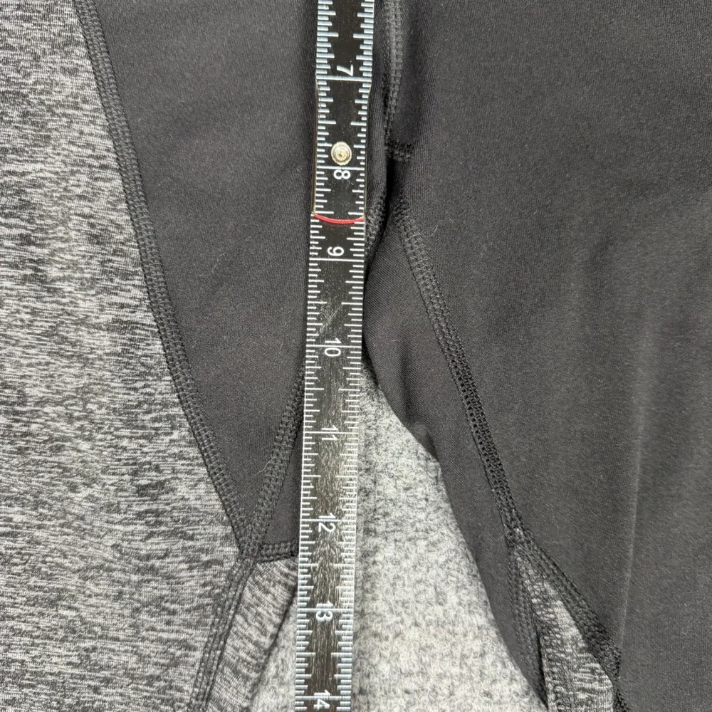 Yogalicious Womens XS High Rise Colorblock Leggings Black Heather Grey Athletic